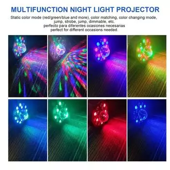 18 светодиодных ламп Par Stage Light DJ Disco Sound Activated Magic Ball Lamp Красочные стробоскопы DMX512 Панель управления Клубная вечеринка Glow Decor