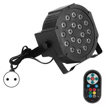18 светодиодных плоских ламп Par RGB для клубной диджейской вечеринки на сцене с управлением DMX512