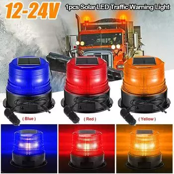 18-светодиодный аварийный проблесковый маячок на солнечных батареях с магнитным индикатором движения автомобиля жёлтый