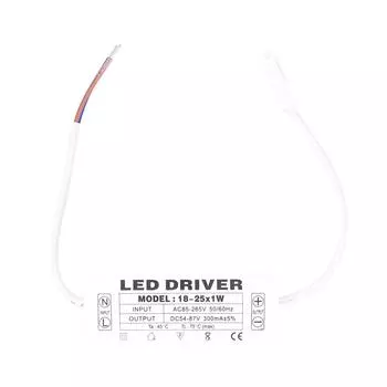 18?Светодиодный драйвер 25X1W, постоянный ток 300 мА, вход AC85?Выход 265 В 54?Трансформатор драйвера светодиода 87 В постоянного тока