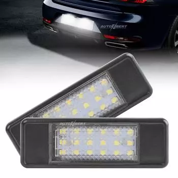 18 светодиодов без ошибок номерного знака высокой мощности ксеноновый белый свет для Peugeot 106 1007 307 308 406 407 Citroen C2 C3 C4 C5 C6 C8