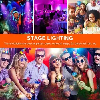 18 светодиодов Par Light Освещение сценической лампы Поддержка DMX512/ Звуковая активация/ Главный-подчиненный/ Режим стробоскопа EU Plug
