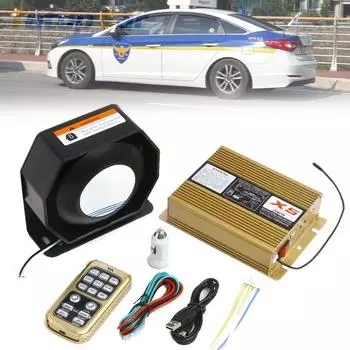 18-ти звуковая громкая 12-вольтовая автомобильная сирена-сигнализация с микрофоном и беспроводным пультом дистанционного управления 1 PCS