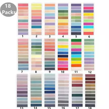 18 упаковок/компл., прозрачные липкие заметки, самоклеящиеся закладки, аннотация, книга для чтения, прозрачная вкладка, милые канцелярские принадлежности Kawaii