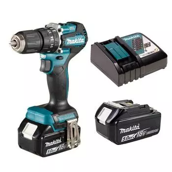 [18 В] Аккумуляторная ударная дрель Makida DHP487RT1 [5,0 Ач, 1 упаковка]