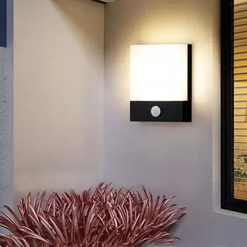 18 Вт датчик движения уличный светодиодный настенный светильник двор проход крыльцо освещение отель балкон вилла наружный настенный светильник No Sensor