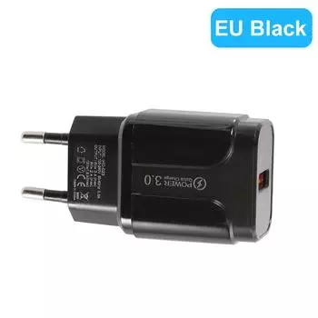 18 Вт QC 3.0 3A быстрое зарядное устройство USB зарядное устройство Quick Charge 3.0 зарядное устройство для телефона iPhone для Samsung Xiaomi Redmi EU US Plug EU Plug Black