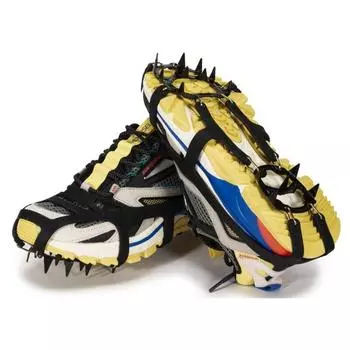 18 зубцов Профессиональные скальные кошки для скалолазания Подледная рыбалка Снег Полозья Чехол Противоскользящее снаряжение Шипы для льда 18 Teeth M