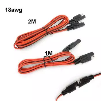 18awg 10A SAE to SAE силовой автомобильный удлинительный кабель соединительный провод быстроразъемный для автомобильного аккумулятора солнечной панели системы 1M 2M 1m
