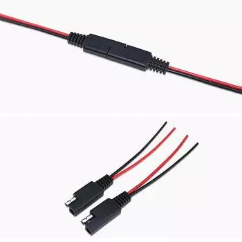 18AWG 10CM SAE мужской женский кабель удлинитель питания для DIY автомобильного солнечного аккумулятора штекер провода 1pcs male