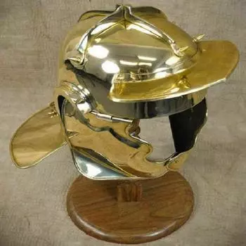 18GA Pure Brass Средневековый римско-имперский солдатский шлем Римско-галльский центурион
