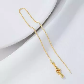 18K Needle Type Box Chain Universal DIY Ornament Material Package Gold 18K O word bracelet 21cm thick 1.2mm