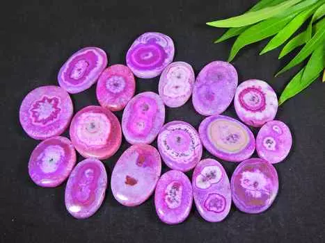 18Pcs Pink Solar Druzy Oval Shape Cabochon Loose Gemstone Lot 473Cts 22-33MM RQ-2744