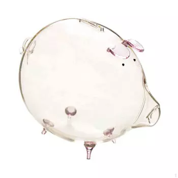 18x12 см стеклянная копилка-копилка детский горшок для сбережений прекрасное прозрачное украшение на День святого Валентина розовый