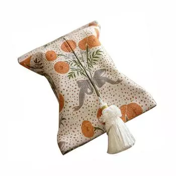 18x24cm Tissue Box Holder Rectangle Napkin Paper Box Vintage Short Plush Tissue Bag Bathroom C