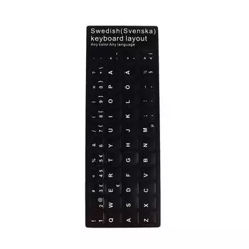 18X6.5 см наклейки на клавиатуру с раскладкой на иврите, португальском, испанском, шведском языках Sweden