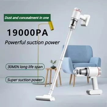 19000 Па автомобильный пылесос беспроводной ручной мощный всасывающий пылесос с вращением на 360° для дома и автомобиля двойного назначения портативный беспроводной пылесос