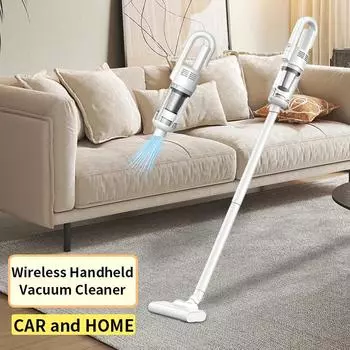 19000 Па многофункциональный ручной пылесос мощный всасывающий фильтр HEPA беспроводной пылесос для пола автомобиля домашнего хозяйства белый