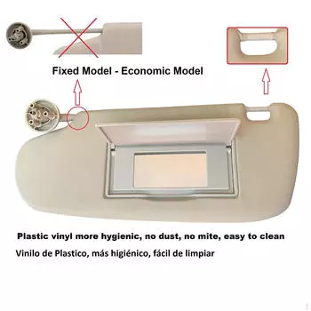 1902167 Солнцезащитный козырек с зеркалом, сменные детали, автомобильный аксессуар, бежевый, сменный Left