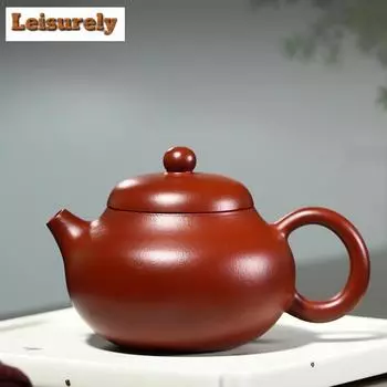 190 мл эстетичные чайники из фиолетовой глины Исин, чайник ручной работы из сырой руды Dahongpao, китайский чайный сервиз Zisha, чайная посуда, украшения, подарок
