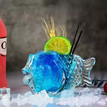 190 мл Бокал для вина «Русалка» Бокал «Рыба» Оригинальная кружка Бренди Утолщенный Бокал для пива Индивидуальное барное украшение 190ml