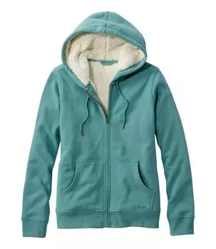1912 Sherpa Indian Hoodie US Fit Petite S Sea Pine Green 1000148590 LLBean Женская толстовка LLBean,