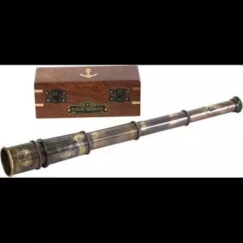 1920 Морской Телескоп Коллекционный Декор Морская Подзорная Труба Антикварная Оправа Твердый Латунный 15-дюймовый Пиратский Телескоп