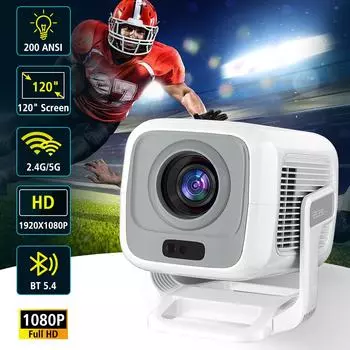 1920X1080P Full HD проекция домашний кинотеатр домашний декор WIFI 6 BT 5.4 автофокусировка трапецеидальное искажение ЖК-проектор HIFI динамик Android 11.0 украшение спальни