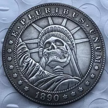1936 США США Череп Статуя Свободы памятные коллекционные сувениры серебряные монеты