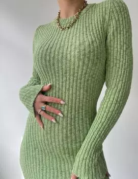 1938 — Длинное зеленое платье Bohemai Melbourne из органического трикотажа