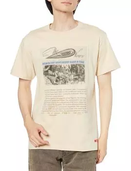 1940 NEWSPAPER PRINT Sand Beige [Indian] S/S T-shirt IC-2809