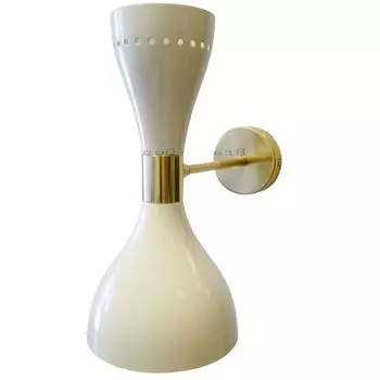 1950 Бра из латуни Люстра Diabolo Итальянский конус Стильново Спутник Настенный декор