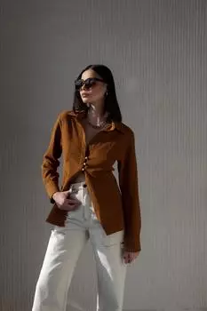 1954 — Рубашка Bohemai Morrow с деревянными пуговицами и плиткой