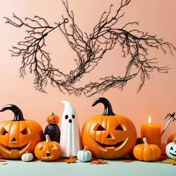 195 см Хэллоуин искусственная ивовая лоза гирлянда для дома и сада настенная подвесная искусственная сушеная ротанговая гирлянда