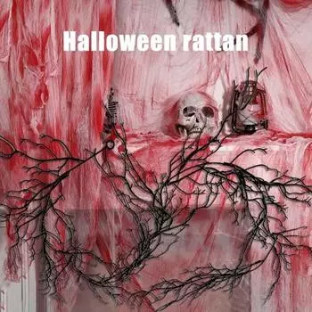 195 см Хэллоуин искусственная ивовая лоза гирлянда для дома и улицы настенная подвесная