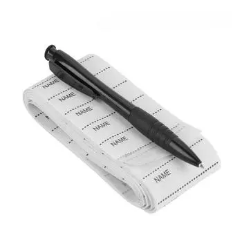 195Pcs/Set Name Tape Clothing Polyester Cotton Name Sticker School Clothing Label Sticker Polyester Cloth Label Washed Mark Sticker Copybook