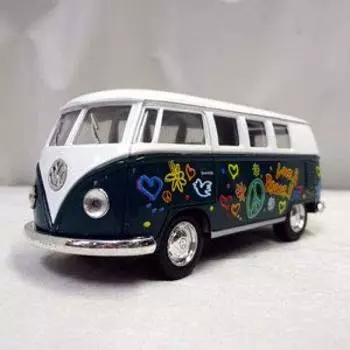 1962 Volkswagen Bus LOVE PEACE Red & 132 (Green)