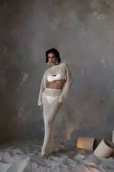 1964 — Бежевая юбка Bohemai Santa