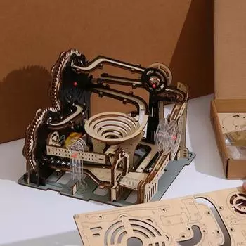 196 шт./компл. Электрический шариковый беговой трек, набор для головоломки, деревянная 3D-головоломка, модель трека, сделай сам, ручная работа, катящийся мяч, строительная игрушка для малышей, мальчиков и девочек Sets