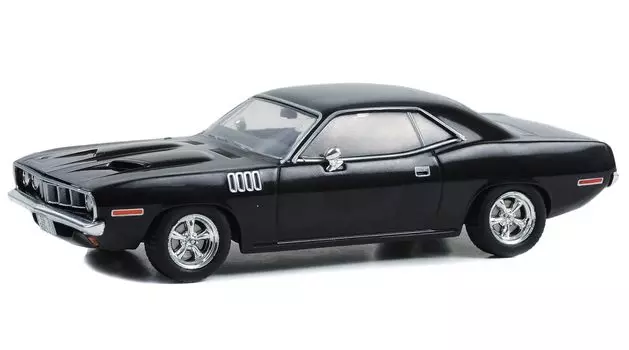 1971 Plymouth Barracuda Black John Wick Глава 4 Фильм Голливудская серия Литая модель автомобиля Greenlight 86641 (2023) 1/43