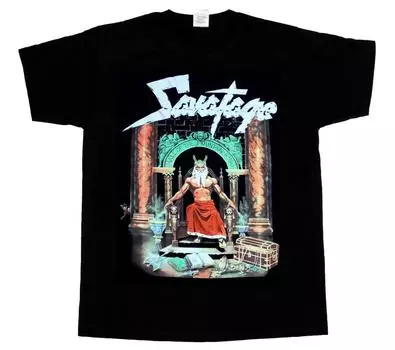 1987 Savatage Hall Of The Mountain King Shorts Черная футболка унисекс с длинными рукавами S