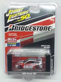 1990 CRX Bridgestone Johnny Lightning 50th Anniversary Limited Edition Pieces Worldwide Die Cast Car Johnny Lightning JLCP7199 #9 дюймов 3600 1/64