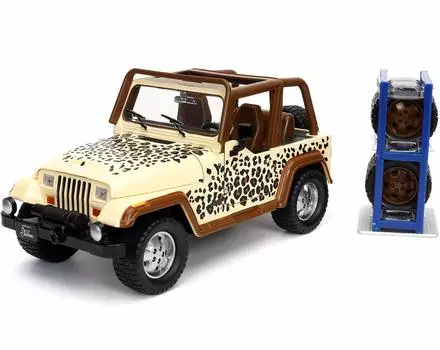 1992 Wrangler Tan and Brown с графикой и дополнительными колесами Just Trucks Series литая модель автомобиля от Jada 32426 1/24 коричневый
