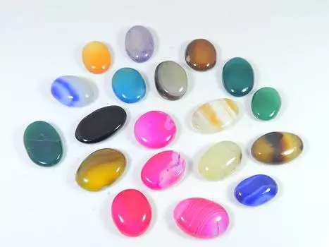19-23 мм многоцветный оникс овальной формы кабошон драгоценный камень россыпью 19 шт. лот 300 карат RQ-2525
