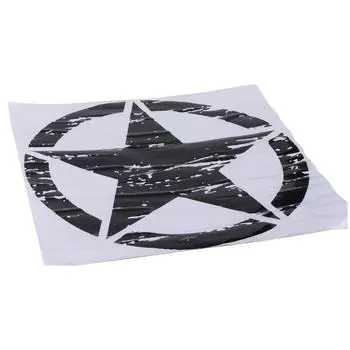 19,7-дюймовая наклейка на кузов автомобиля Black Star Decoration для Jeep F150 Wrangler Rubicon JK CJ TJ YJ