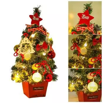 19,7-дюймовая самодельная мини-елка с подсветкой, праздничное рождественское украшение для дома, декор для дома и улицы, детская рождественская игрушка D