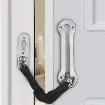 19,9 см замок-цепочка противоугонный замок безопасности из нержавеющей стали антикоррозийный болт защитная цепь для двери отеля серебряный