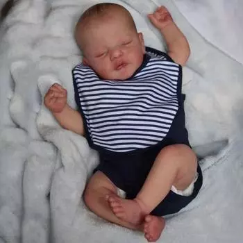 19 дюймов, 49 см, раскрашенные вручную волосы, кукла Bebe Reborn Sam, мягкая на ощупь ткань, тело, кукла для новорожденных, 3D детальный цветной рисунок, кожа, кукла, детская игровая игрушка cloth body