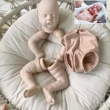 19 дюймов мягкая виниловая кукла реборн комплект Сэм неокрашенный разобрать спящий Бебе детали для новорожденной куклы детская игрушка «сделай сам» форма для куклы с тканевыми аксессуарами для тела doll kits