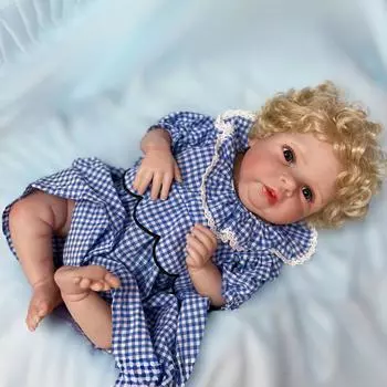 19-дюймовая кукла реборн в такой же одежде, реалистичная ручная роспись, игрушка-кукла из мягкой ткани